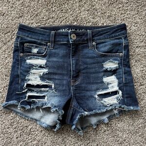 American Eagle Outfitters Women's Distressed Hi-Rise Shortie Shorts Size 4